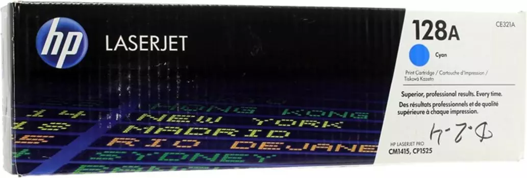 Картридж лазерный HP 128A/CE321A, голубой, 1300 страниц, оригинальный для HP LaserJet Pro CM1415fn / CM1415fnw / CP1525n / CP1525nw