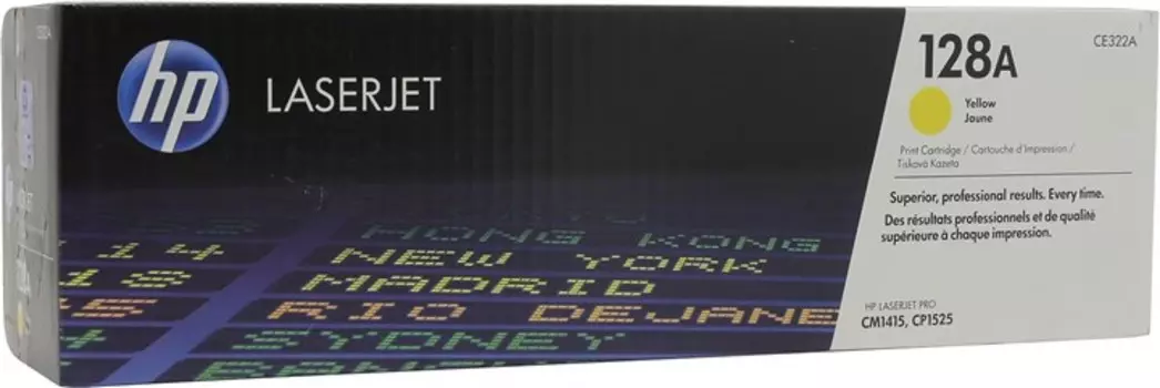 Картридж лазерный HP 128A/CE322A, желтый, 1300 страниц, оригинальный для HP LaserJet Pro CM1415fn / CM1415fnw / CP1525n / CP1525nw