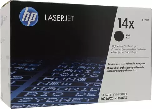 Картридж лазерный HP 14X/CF214X, черный, 17500 страниц, оригинальный для HP LaserJet Enterprise M725dn / M725f / M725z / M725z+ / 700 M712dn / 700 M712xh