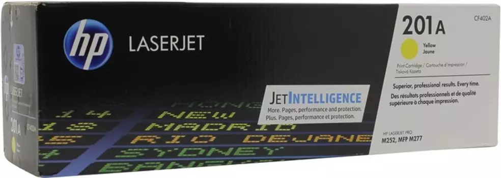 Картридж лазерный HP 201A/CF402A, желтый, 1400 страниц, оригинальный для HP Color LaserJet Pro M252n, M252dw, M277n, M277dw