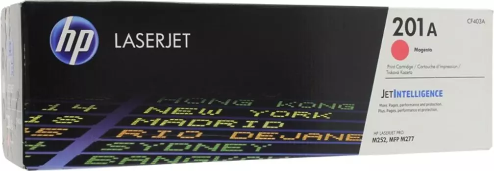 Картридж лазерный HP 201A/CF403A, пурпурный, 1400 страниц, оригинальный для HP Color LaserJet Pro M252n, M252dw, M277n, M277dw