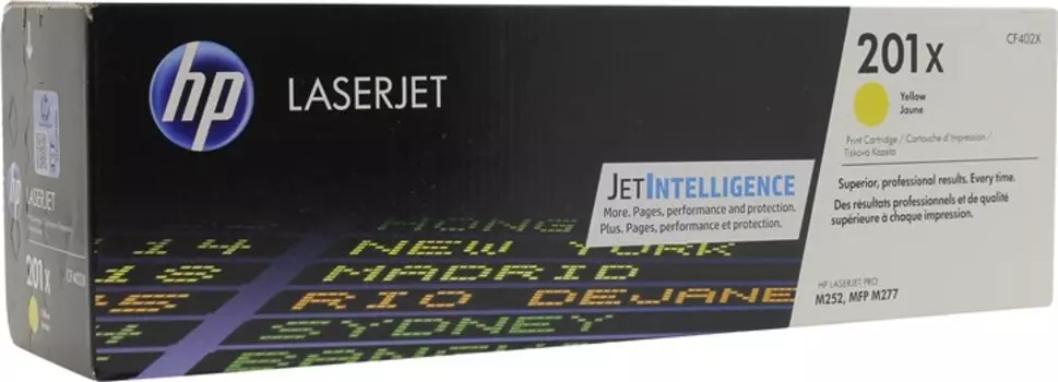 Картридж лазерный HP 201X/CF402X, желтый, 2300 страниц, оригинальный для HP Color LaserJet Pro M252dw / M252n / M274n / M277dw / M277n