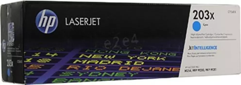 Картридж лазерный HP 203X/CF541X, голубой, 2500 страниц, оригинальный для HP Color LJ Pro M254dw/M254nw/M280nw/M281fdn/M281fdw