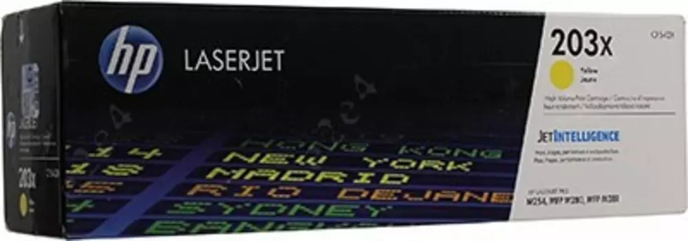 Картридж лазерный HP 203X/CF542X, желтый, 2500 страниц, оригинальный для HP Color LJ Pro M254dw/M254nw/M280nw/M281fdn/M281fdw