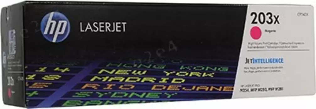 Картридж лазерный HP 203X/CF543X, пурпурный, 2500 страниц, оригинальный для HP Color LJ Pro M254dw/M254nw/M280nw/M281fdn/M281fdw