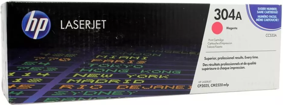 Картридж лазерный HP 304A/CC533A, пурпурный, 2800 страниц, оригинальный для Color LaserJet CP2025 / CM2320nf / CM2320fxi / CP2025n / CP2025dn