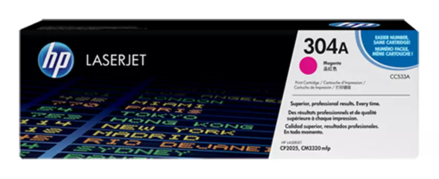 Картридж лазерный HP 304A/CC533AC, пурпурный, 2800 страниц, оригинальный для HP Color LaserJet CM2320fxi / CM2320nf / CP2025 / CP2025dn / CP2025n, техническая упаковка