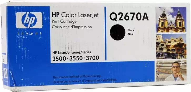 Картридж лазерный HP 308A/Q2670A, черный, 6000 страниц, оригинальный для Color LaserJet 3550n / 3500 / 3700