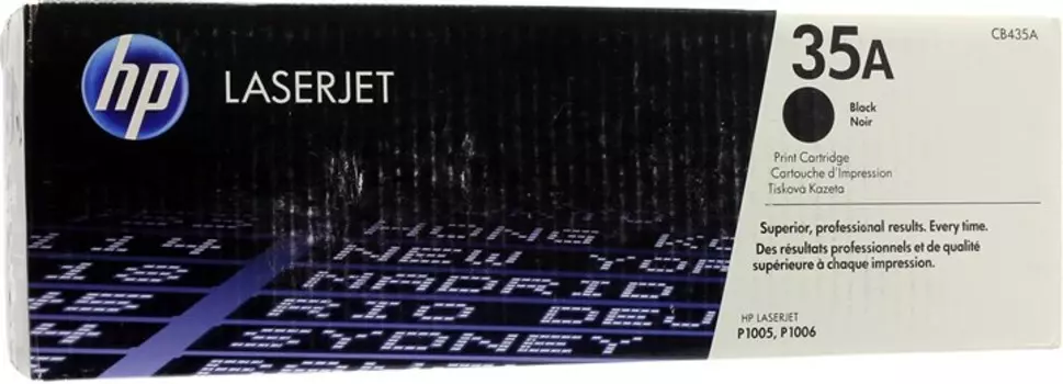 Картридж лазерный HP 35A/CB435A, черный, 1500 страниц, оригинальный для LaserJet P1005 / P1006