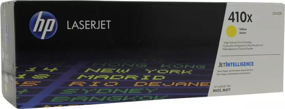 Картридж лазерный HP 410X/CF412X, желтый, 5000 страниц, оригинальный для HP CLJP M452dn / M452nw / MFP M377dw / MFP M477fdn / MFP M477fdw / MFP M477fnw
