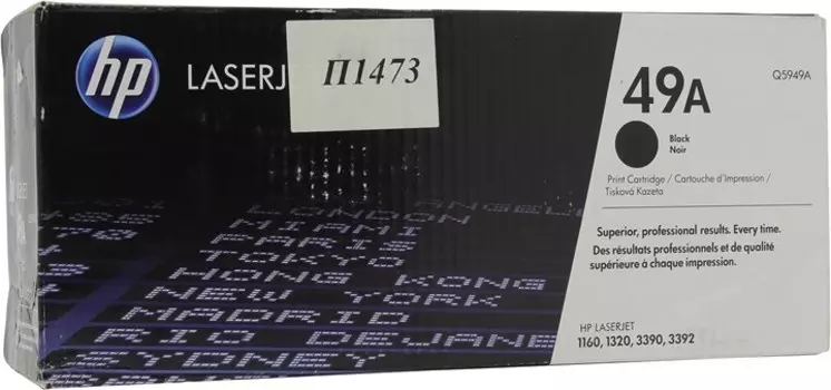 Картридж лазерный HP 49A/Q5949A, черный, 2500 страниц, оригинальный для LaserJet 3390 / 3392 / 1160 / 1320tn