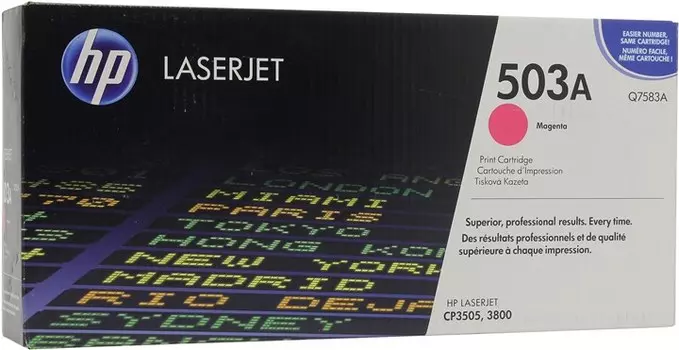 Картридж лазерный HP 503A/Q7583A, пурпурный, 1шт., 6000 страниц, оригинальный, для HP Color LaserJet 3800 / CP3505