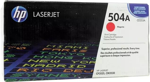 Картридж лазерный HP 504A/CE253A, пурпурный, 7000 страниц, оригинальный для HP Color LaserJet CM3530 / CM3530fs / CM3525dn / CM3525n / CP3525x