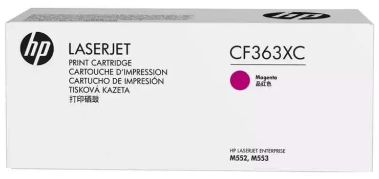 Картридж лазерный HP 508X/CF363XC, пурпурный, 9500 страниц, оригинальный для HP M552/M553
