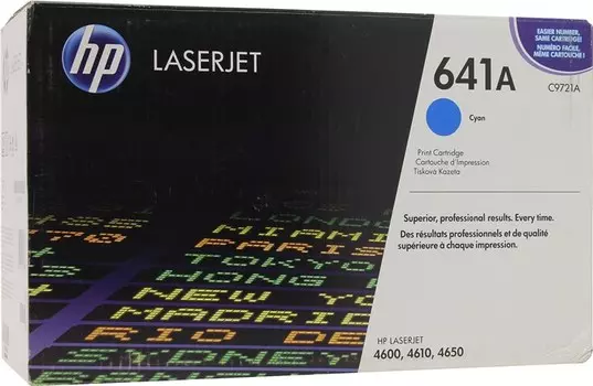 Картридж лазерный HP 641A/C9721A, голубой, 1шт., 8000 страниц, оригинальный, для HP Color LaserJet 4600dtn / 4600 / 4600hdn / 4600n / 4650dtn / 4650 / 4650dn 4650hdn / 4650dtn / 4650n / 4650dn