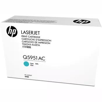 Картридж лазерный HP 643A/Q5951AC, голубой, 10000 страниц, оригинальный для HP CLJ 4700