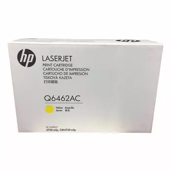 Картридж лазерный HP 644A/Q6462AC, желтый, 12000 страниц, оригинальный для HP CLJ 4730