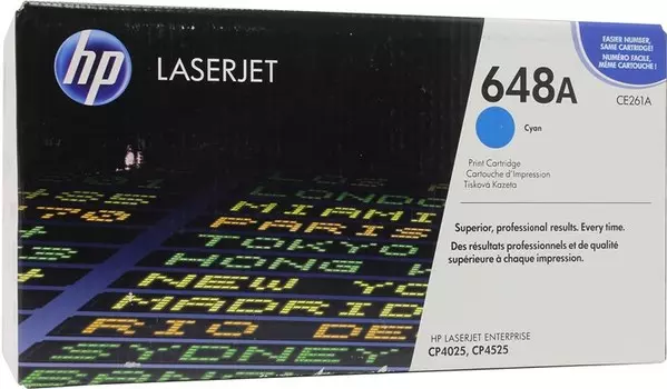 Картридж лазерный HP 648A/CE261A, голубой, 11000 страниц, оригинальный для Color LaserJet Enterprise CM4025dn / CP4025n / CM4525dn / CP4525n / CP4525xh