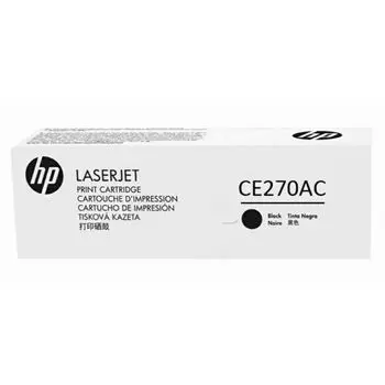 Картридж лазерный HP 650A/CE270AC, черный, 13500 страниц, оригинальный для HP LaserJet Enterprise CP5525/M750, белая коробка