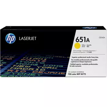 Картридж лазерный HP 651A/CE342A, желтый, 16000 страниц, оригинальный для LaserJet Enterprise 700 M775