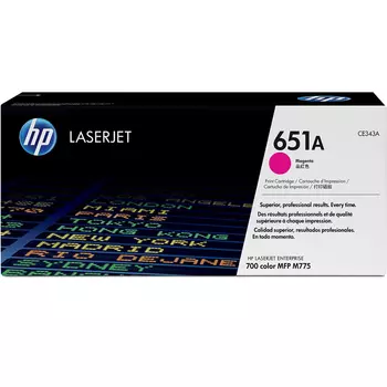 Картридж лазерный HP 651A/CE343A, пурпурный, 16000 страниц, оригинальный для LaserJet Enterprise 700 M775
