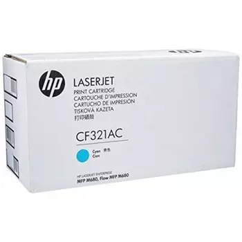 Картридж лазерный HP 653A/CF321AC, голубой, 16000 страниц, оригинальный для HP Color LaserJet Enterprise M651dn / M651n / M651xh, белая коробка