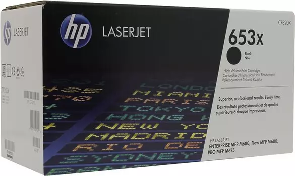 Картридж лазерный HP 653X/CF320X, черный, 1шт., 21000 страниц, оригинальный, для P Color LaserJet Enterprise M680dn / M680f / M680z