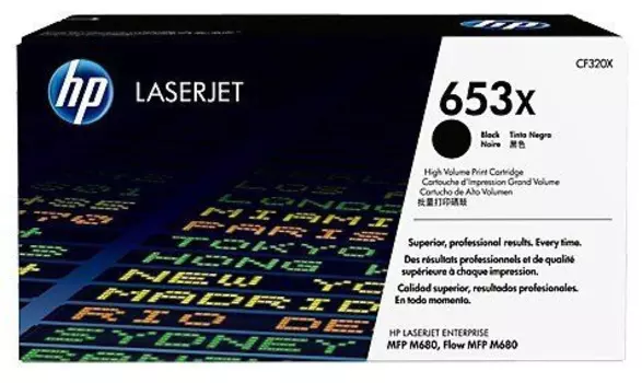 Картридж лазерный HP 653X/CF320XH, черный, 20000 страниц, оригинальный для HP Color LaserJet Enterprise M680dn / M680f / M680z