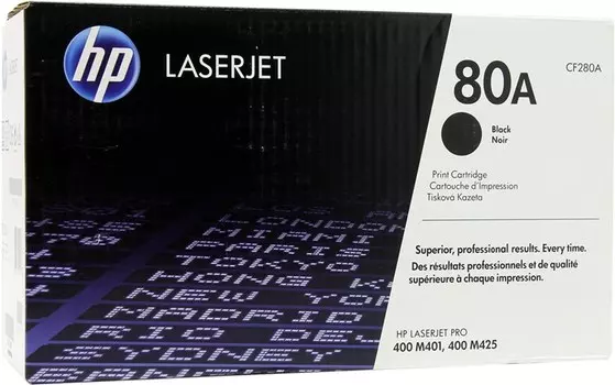 Картридж лазерный HP 80A/CF280A, черный, 2700 страниц, оригинальный для HP LaserJet Pro 400 M401/M425 с чипом