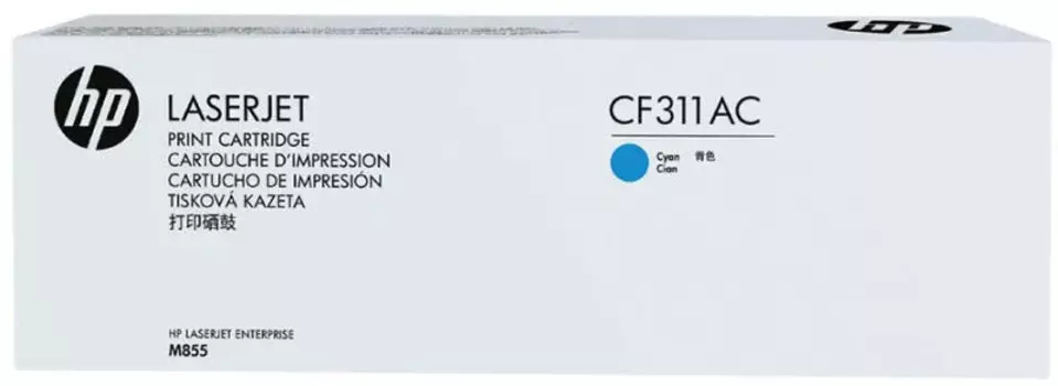 Картридж лазерный HP 826A/CF311AC, голубой, 31500 страниц, оригинальный для HP Color LaserJet Enterprise M855dn / M855x+ / M855xh, белая коробка
