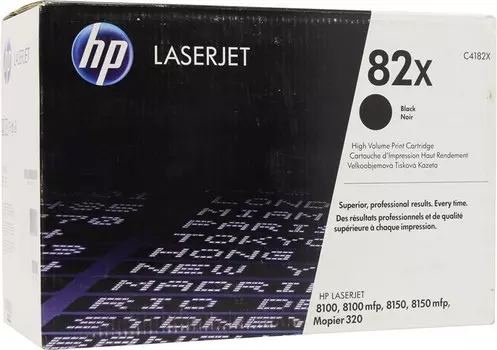 Картридж лазерный HP 82X/C4182X, черный, 20000 страниц, оригинальный, для HP LJ 8100/8150/Mopier 320