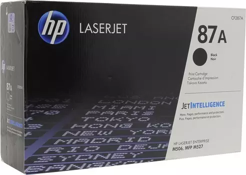 Картридж лазерный HP 87A/CF287A, черный, 9000 страниц, оригинальный для HP LaserJet Enterprise M506dn/M506x/M527dn/M527f/M527c, LaserJet Pro M501n