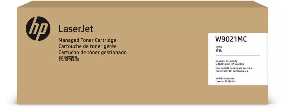 Картридж лазерный HP W9021MC, голубой, 35000 страниц, оригинальный для HP CLJ E75245dn без чипа