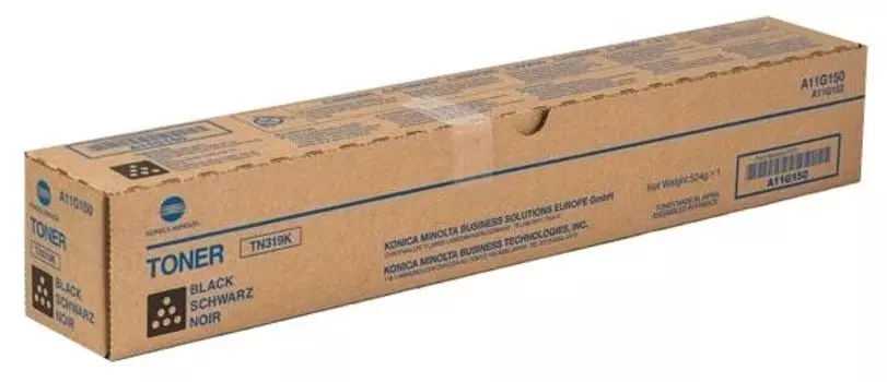 Картридж лазерный Konica Minolta TN-319K/A11G150, черный, 29000 страниц, оригинальный для Konica Minolta bizhub C360 с чипом