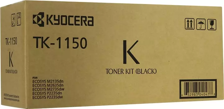 Картридж лазерный Kyocera TK-1150/1T02RT0NL0/1T02RV0NL0, черный, 3000 страниц, оригинальный для Kyocera M2135dn/M2635dn/M2735dw, P2235dn/P2235dw