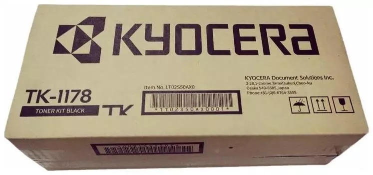 Картридж лазерный Kyocera TK-1178/1T02S50AX0/1T02S50AX0001, черный, 7200 страниц, оригинальный для Kyocera 2040dn Азиатской версии! (с партномером 1102S33AX0)