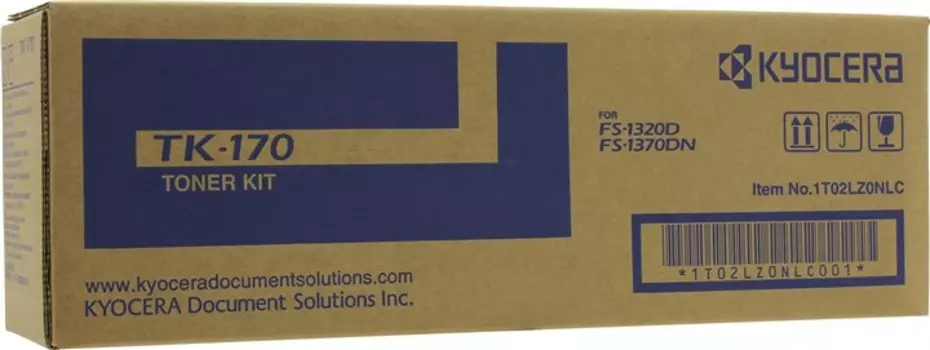 Картридж лазерный Kyocera TK-170/1T02LZ0NL0 / 1T02LZ0NLC, черный, 7200 страниц, оригинальный для Kyocera FS-1320D, FS-1320DN, FS-1370DN, ECOSYS P2135d, ECOSYS P2135dn
