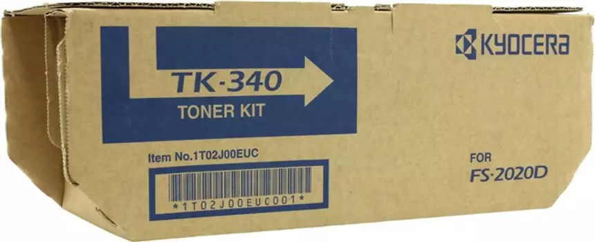 Картридж лазерный Kyocera TK-340/1T02J00EUC / 1T02J00EU0, черный, 12000 страниц, оригинальный для Kyocera FS-2020D, FS-2020DN