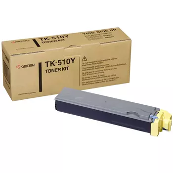 Картридж лазерный Kyocera TK-510Y/1T02F3AEU0, желтый, 8000 страниц, оригинальный для Kyocera FS-C5020N, FS-C5025N, FS-C5030N