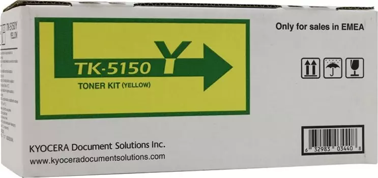 Картридж лазерный Kyocera TK-5150Y/1T02NSANL0, желтый, 10000 страниц, оригинальный для Kyocera ECOSYS P6035cdn, ECOSYS M6035cidn, ECOSYS M6535cidn