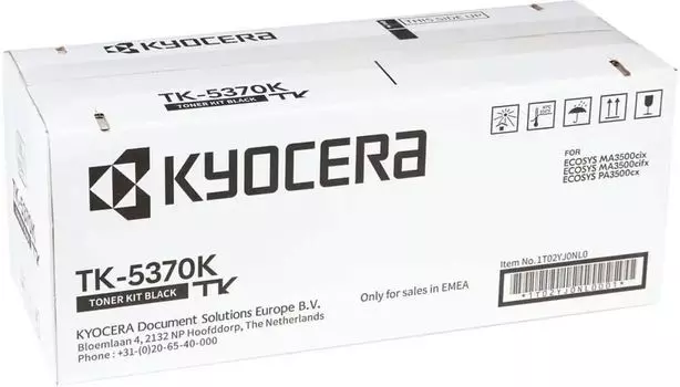Картридж лазерный Kyocera TK-5370K/1T02YJ0NL0, черный, 7000 страниц, оригинальный для Kyocera PA3500cx/MA3500cix/MA3500cifx с чипом