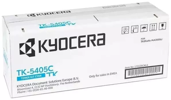 Картридж лазерный Kyocera TK-5405C/1T02Z6CNL0, голубой, 10000 страниц, оригинальный для Kyocera TASKalfa MA3500ci