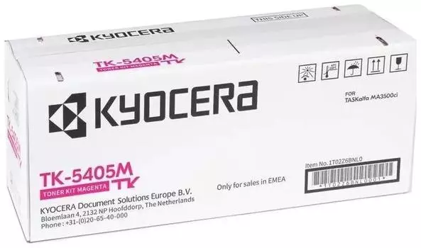 Картридж лазерный Kyocera TK-5405M/1T02Z6BNL0, пурпурный, 10000 страниц, оригинальный для Kyocera TASKalfa MA3500ci