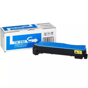 Картридж лазерный Kyocera TK-540C/1T02HLCEU0, голубой, 4000 страниц, оригинальный для Kyocera FS-C5100DN