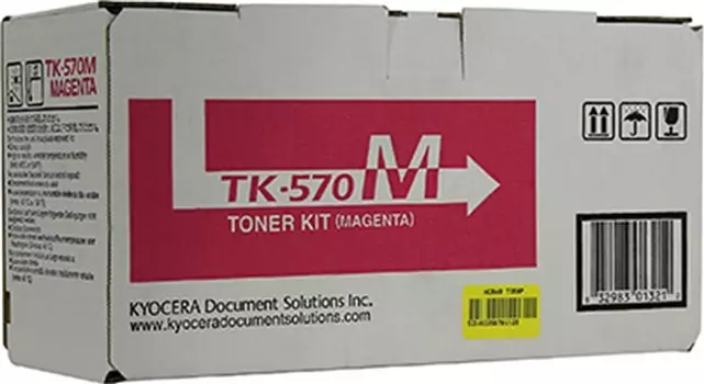 Картридж лазерный Kyocera TK-570M/1T02HGBEU0, пурпурный, 12000 страниц, оригинальный для Kyocera FS-C5400DN, ECOSYS P7035cdn