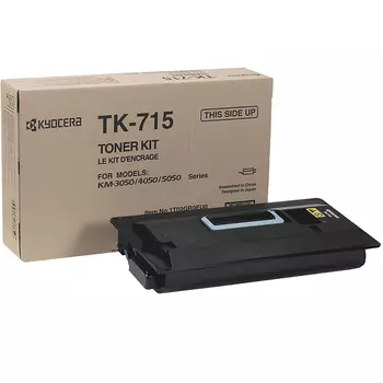 Картридж лазерный Kyocera TK-715/1T02GR0EU0, черный, 34000 страниц, оригинальный для Kyocera KM-3050, KM-4050, KM-5050