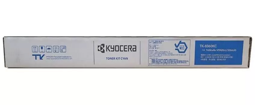 Картридж лазерный Kyocera TK-8360C/1T02YPCAX0, голубой, 12000 страниц, оригинальный для Kyocera TASKalfa 2554ci, только китайские версии!