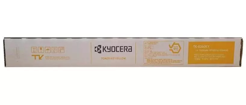 Картридж лазерный Kyocera TK-8360Y/1T02YPAAX0, желтый, 12000 страниц, оригинальный для Kyocera TASKalfa 2554ci, только китайские версии!