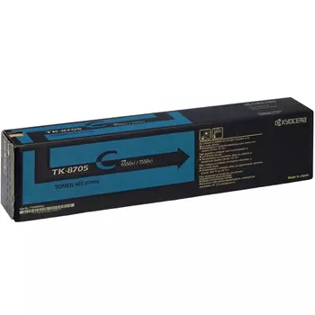 Картридж лазерный Kyocera TK-8705C/1T02K9CNL0, голубой, 30000 страниц, оригинальный для Kyocera TASKalfa 6550ci, TASKalfa 6551ci, TASKalfa 7550ci, TASKalfa 7551ci