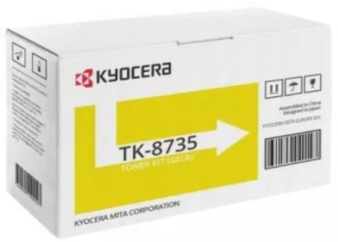 Картридж лазерный Kyocera TK-8735Y/1T02XNANL0, желтый, 40000 страниц, оригинальный для Kyocera TASKalfa 7052/8052/7353/8353ci